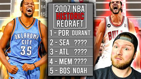 The 2007 HISTORIC NBA Redraft .